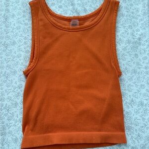 Sunday Best Bright Orange Sleeveless Top